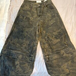 YoungLA Gray and Tan Cargo Pants